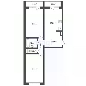 Продается 2-комн. квартира, 72,7 м²