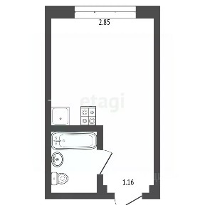 Продается студия, 15,1 м²