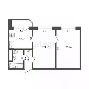 Продается 2-комн. квартира, 56 м²