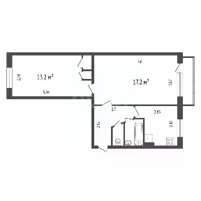 Продается 2-комн. квартира, 44,3 м²