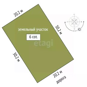 Продается участок, 6 сот.