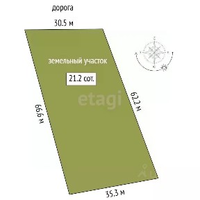 Продается участок, 21 сот.