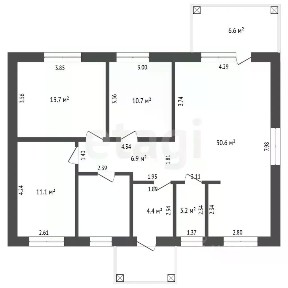 Продается 1-этажный дом, 97,1 м²