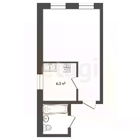 Продается 2-комн. квартира, 35,8 м²