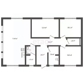 Продается 1-этажный дом, 124,7 м²