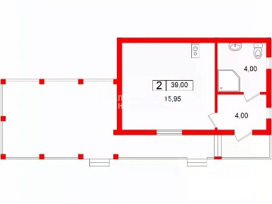 Продается 1-этажный дом, 39 м²