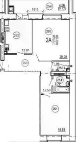 Продается 2-комн. квартира, 71 м²