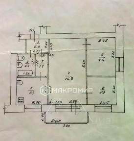 Продается 3-комн. квартира, 42,5 м²
