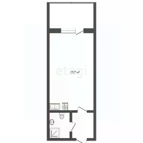 Продается студия, 23,7 м²