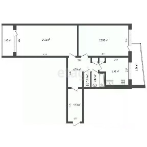 Продается 2-комн. квартира, 51,3 м²