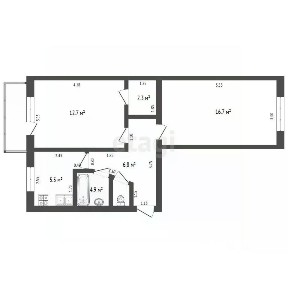 Продается 2-комн. квартира, 47 м²
