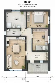 Продается 1-этажный дом, 85 м²