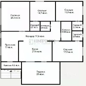 Продается 1-этажный дом, 143,3 м²