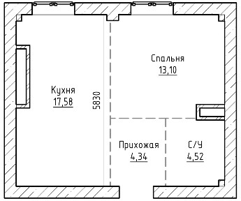 Продается 1-комн. квартира, 41 м²