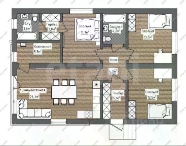 Продается 1-этажный дом, 95 м²