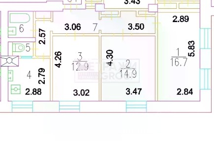 Продается 3-комн. квартира, 69,3 м²