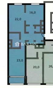 Продается 2-комн. квартира, 59 м²