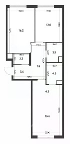 Продается 2-комн. квартира, 72,8 м²