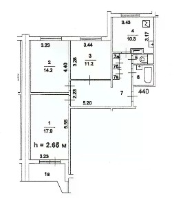 Продается 3-комн. квартира, 72,6 м²