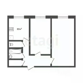 Продается 2-комн. квартира, 44,9 м²
