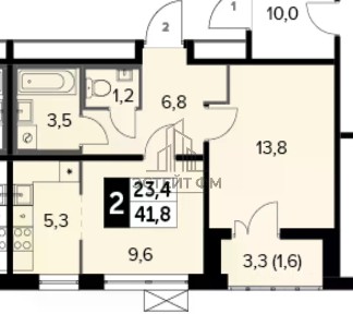 Продается 2-комн. квартира, 41,8 м²
