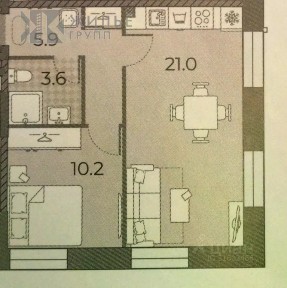 Продается 2-комн. квартира, 40,6 м²