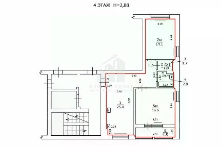 Продается 2-комн. квартира, 65,2 м²