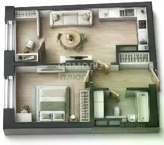 Продается 1-комн. квартира, 43,26 м²