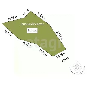 Продается участок, 6,2 сот.