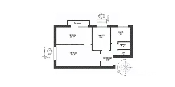 Продается 3-комн. квартира, 50 м²