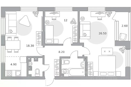 Продается 3-комн. квартира, 80,6 м²