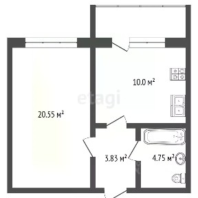 Продается 1-комн. квартира, 37,6 м²