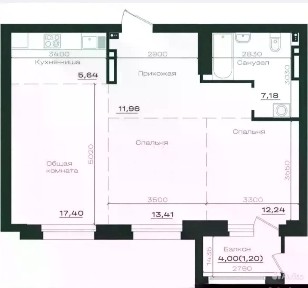 Продается 3-комн. квартира, 67,8 м²