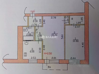 Продается 2-комн. квартира, 41,8 м²