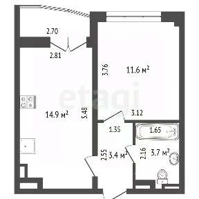 Продается 1-комн. квартира, 38 м²
