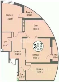Продается 3-комн. квартира, 87,5 м²