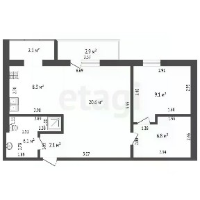 Продается 3-комн. квартира, 53,4 м²