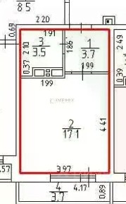 Продается студия, 28 м²