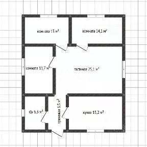 Продается 1-этажный дом, 91,9 м²