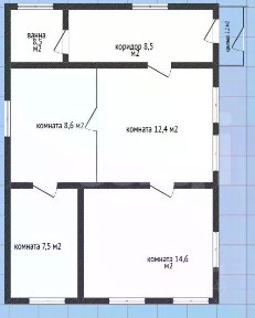 Продается 1-этажный дом, 55,7 м²