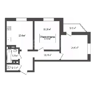 Продается 2-комн. квартира, 62 м²