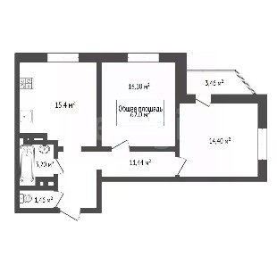 Продается 2-комн. квартира, 62 м²