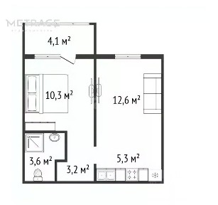 Продается 1-комн. квартира, 35,1 м²
