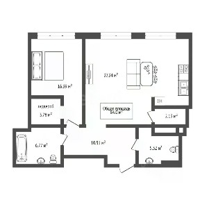Продается студия, 84 м²