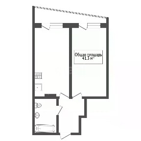 Продается 1-комн. квартира, 41,3 м²