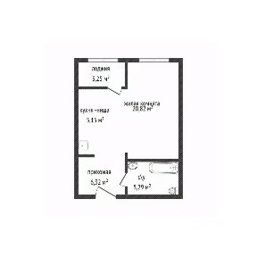 Продается студия, 37,2 м²