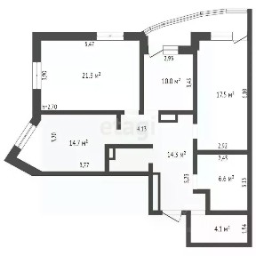 Продается 3-комн. квартира, 91,1 м²
