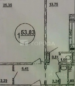 Продается 1-комн. квартира, 53,7 м²