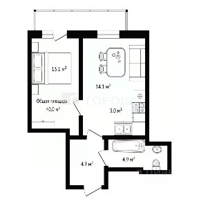 Продается 1-комн. квартира, 40 м²