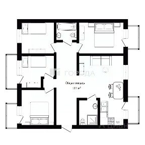 Продается 4-комн. квартира, 135 м²